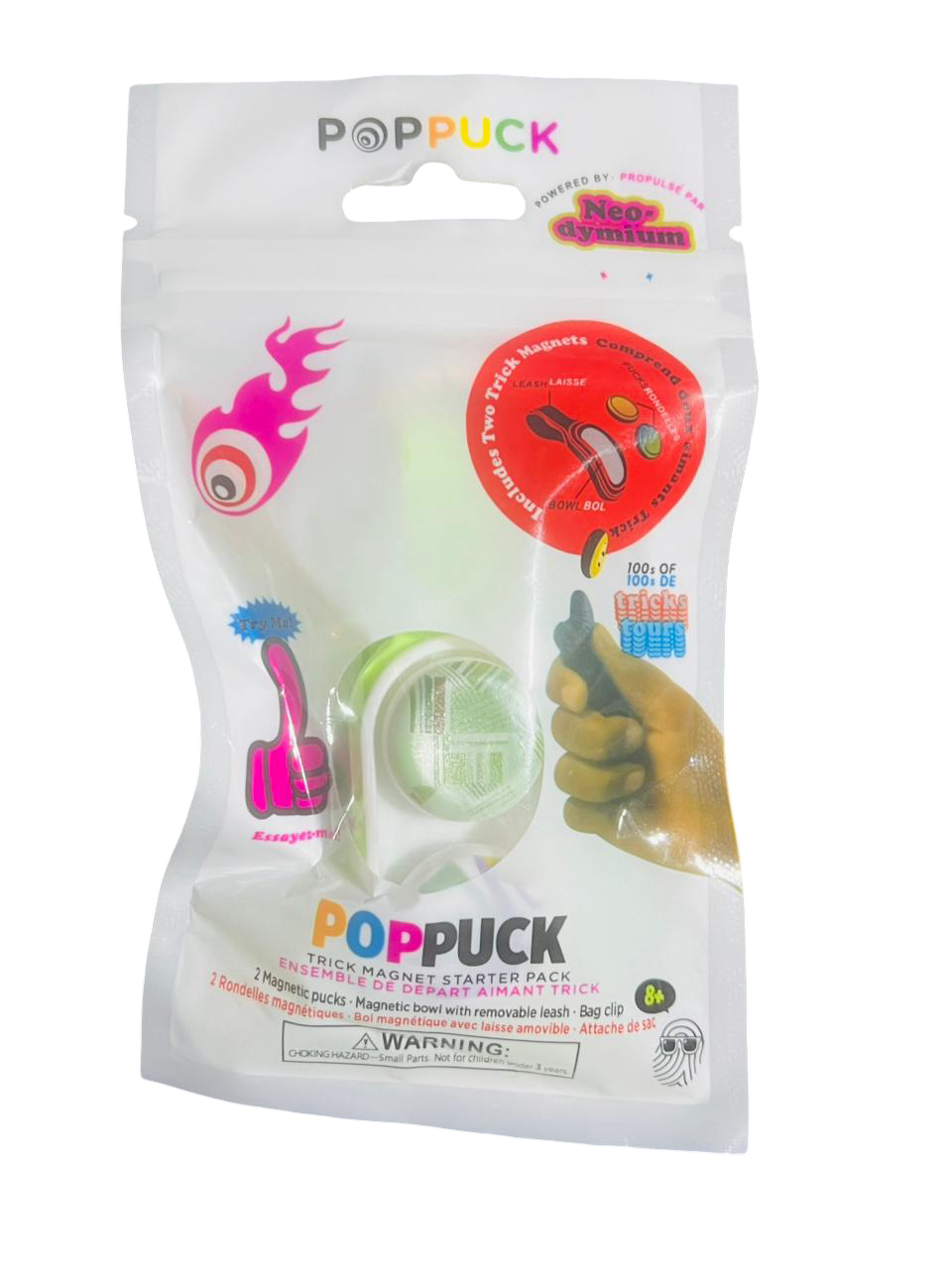 PopPuck Fidget Toy + 2 Free Random Magnetic Beads