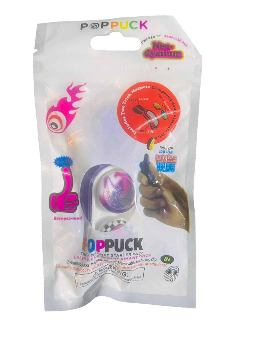 PopPuck Fidget Toy + 2 Free Random Magnetic Beads